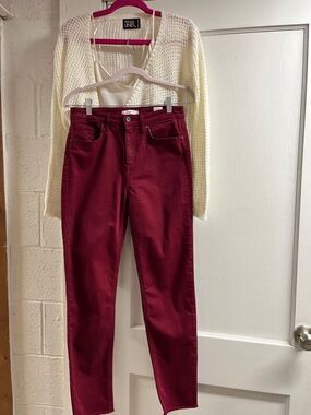 3 pc Banana Republic cami S/Tommy Hilfiger jeans sz 28/cropped cardigan S
